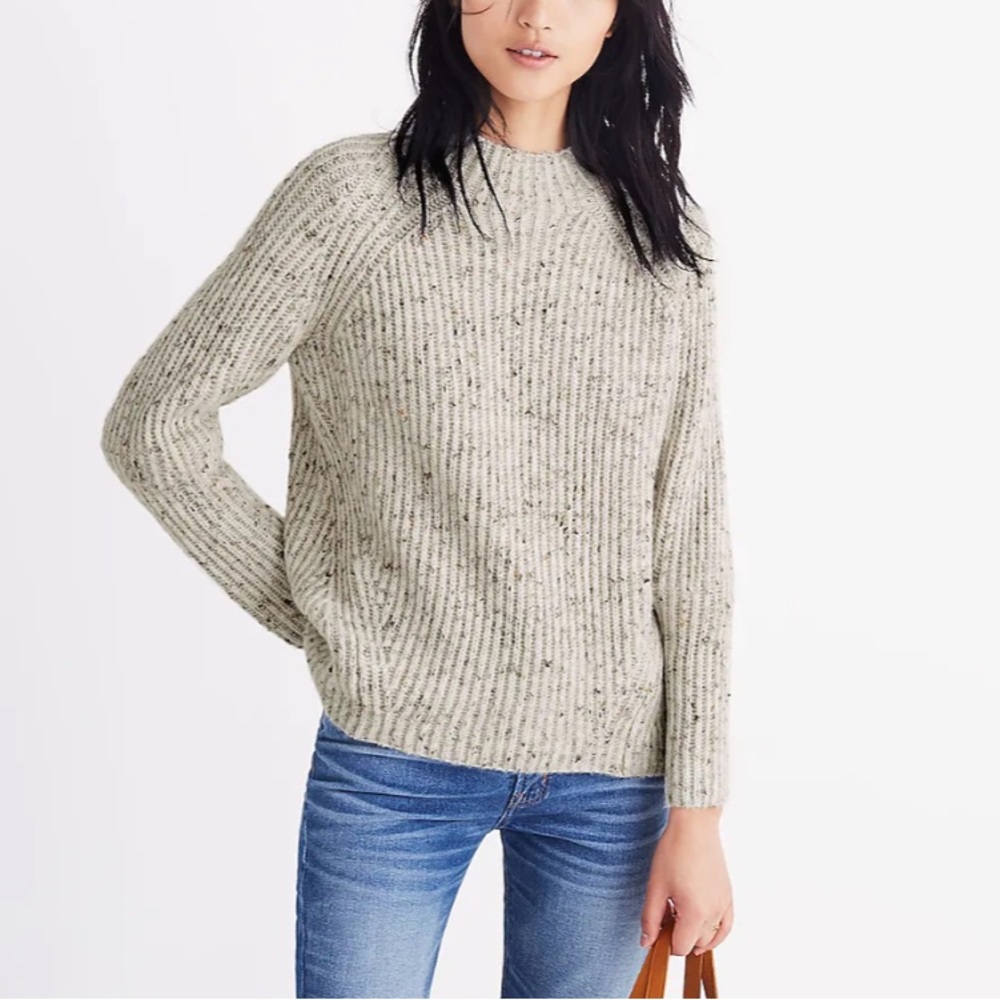 Madewell Donegal Northfield MockNeck Sweater, size Large